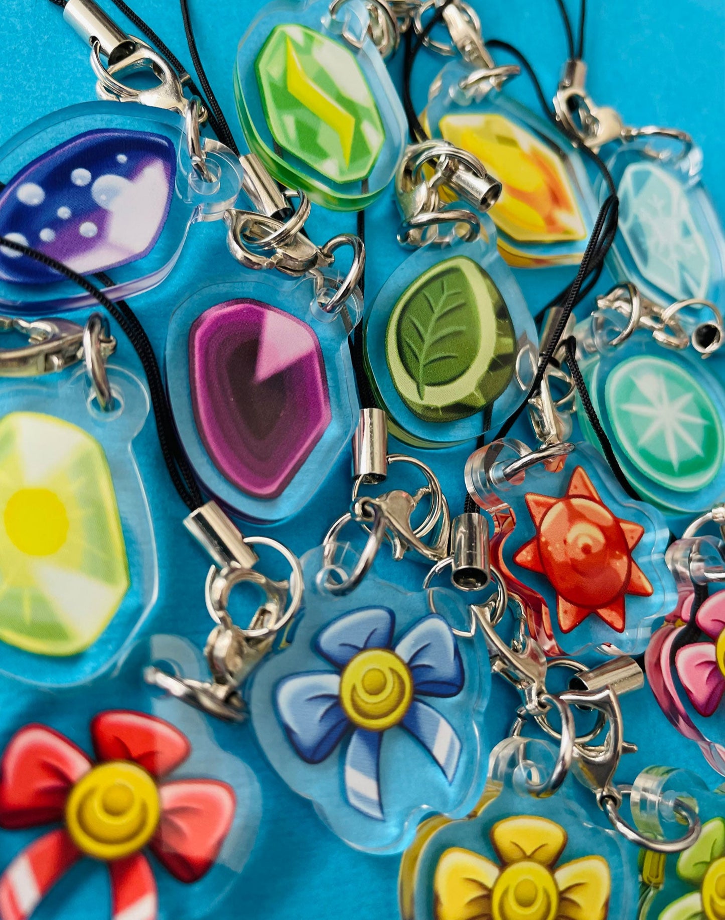 Pokemon Stones and Ribbons Charms
