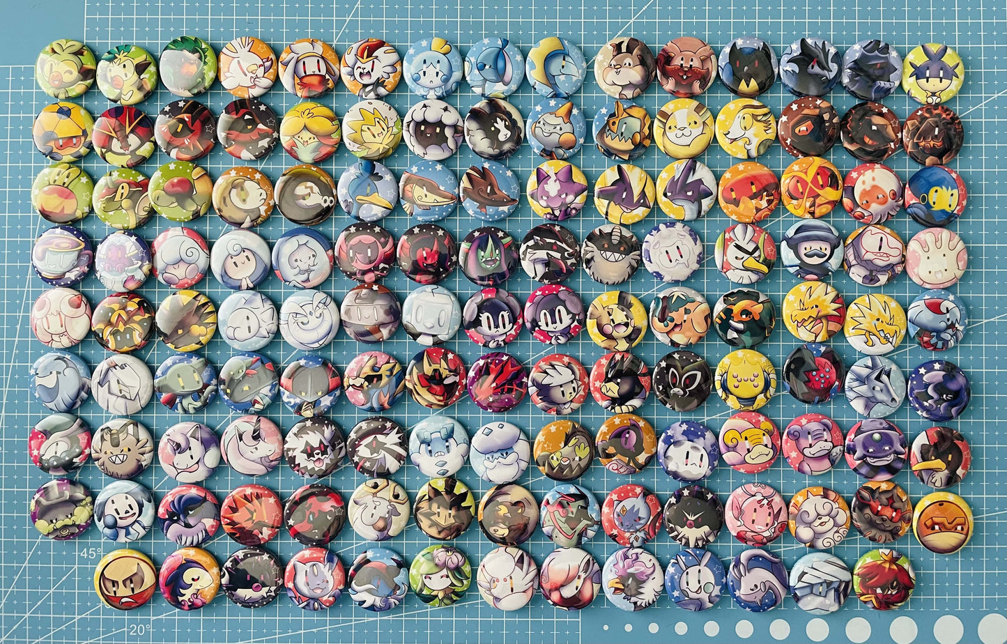 Pokemon Gen 8 pin buttons