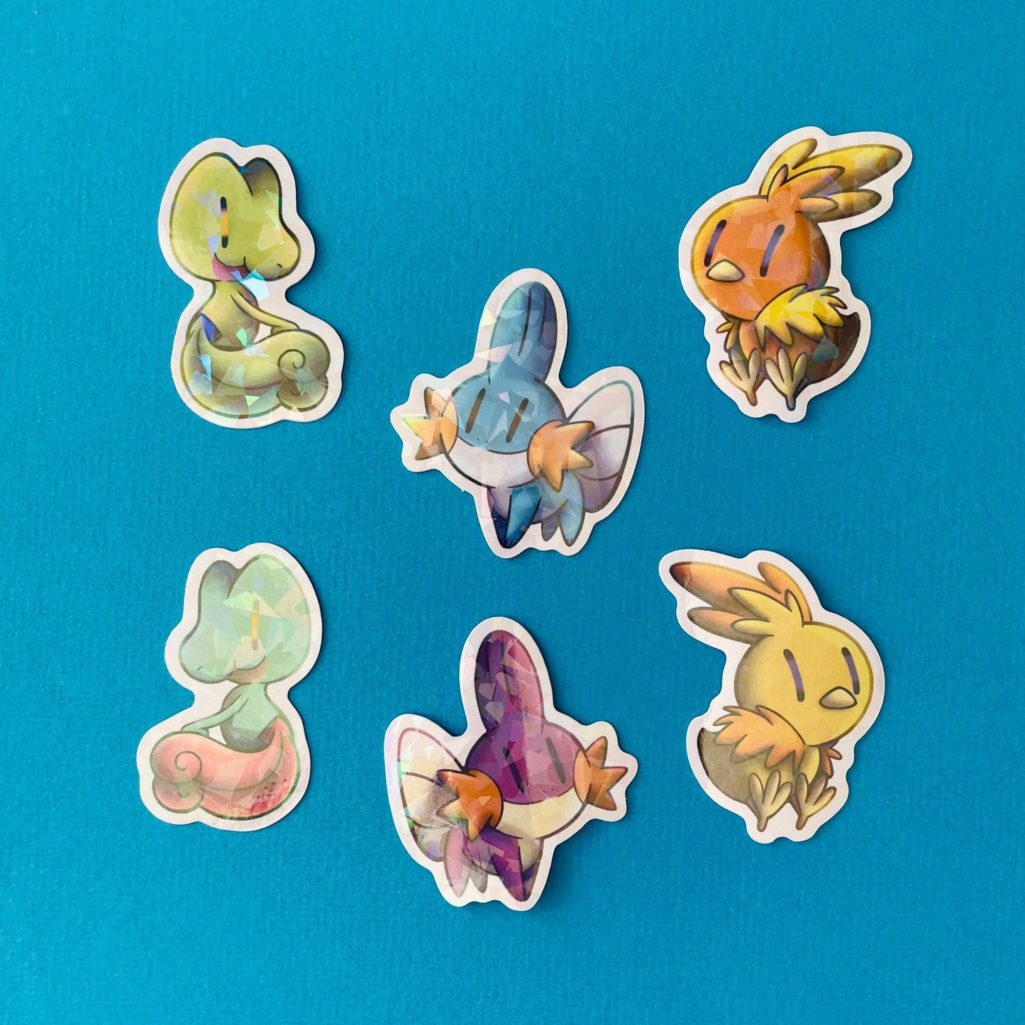 Mijn winkel Sticker Pokemon Starters Vinyl Holographic Stickers