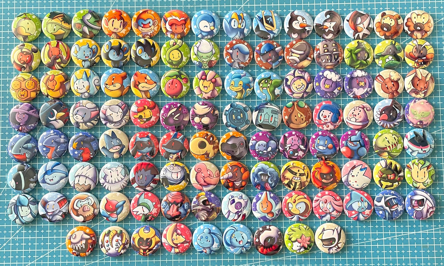 Mijn winkel Button Pokemon Gen 4 pin buttons