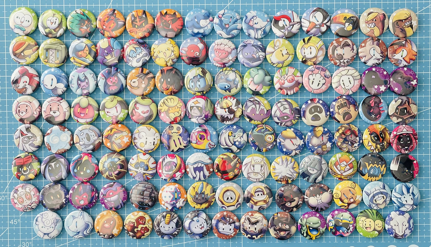 Mijn winkel Button Pokemon Gen 7 pin buttons