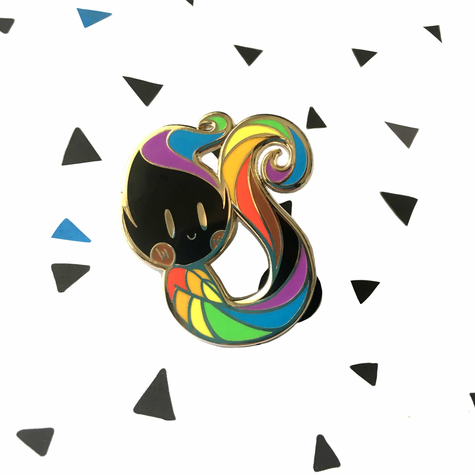 IAMBLEU Enamel pin Rainbow Inc. Pride Flame Hard Enamel Pin