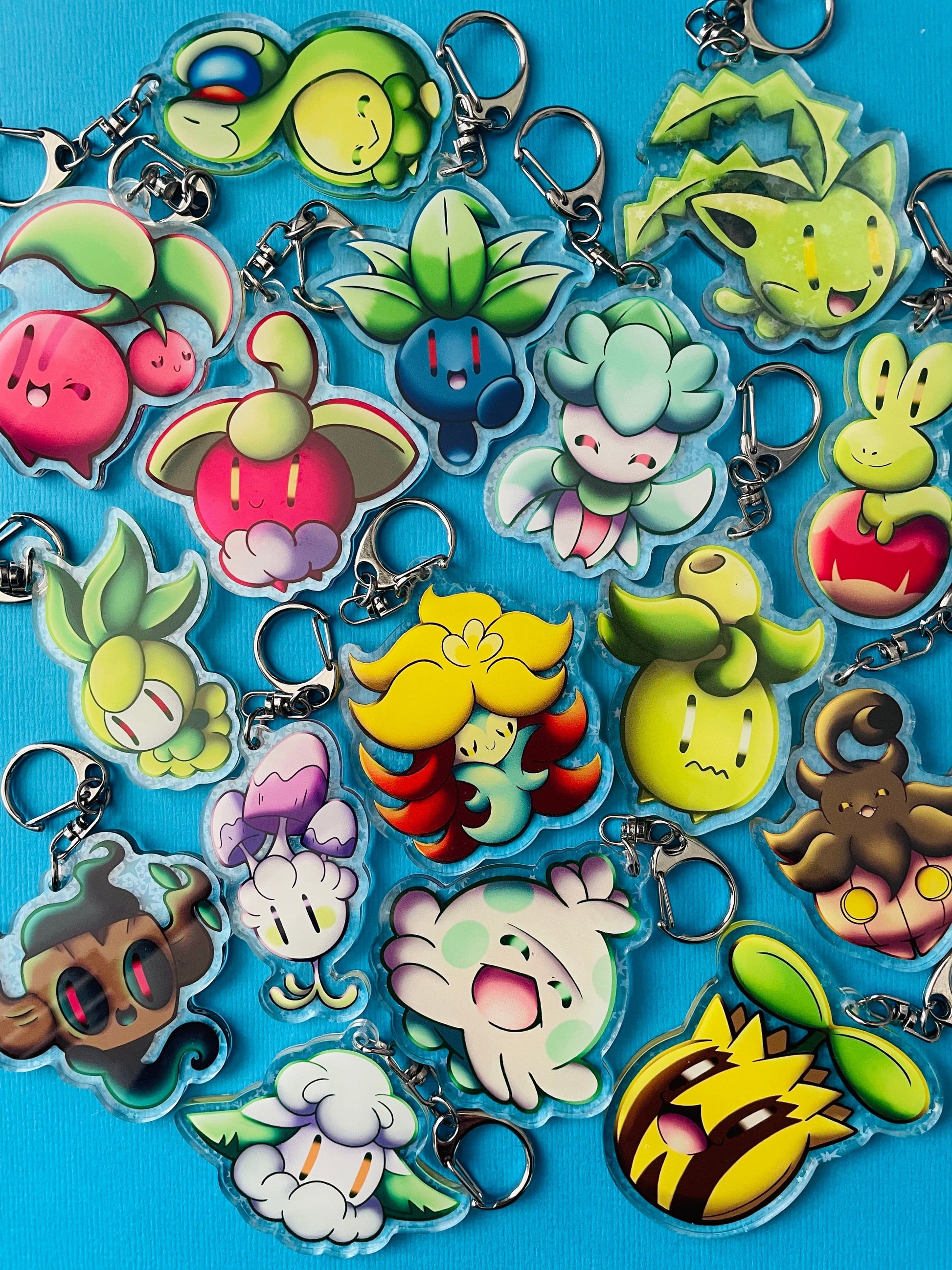 Mijn winkel Keychain Pokemon Grass Type Keychains