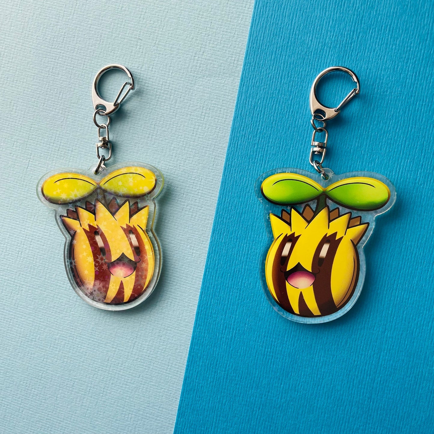 Mijn winkel Keychain Sunkern Pokemon Grass Type Keychains