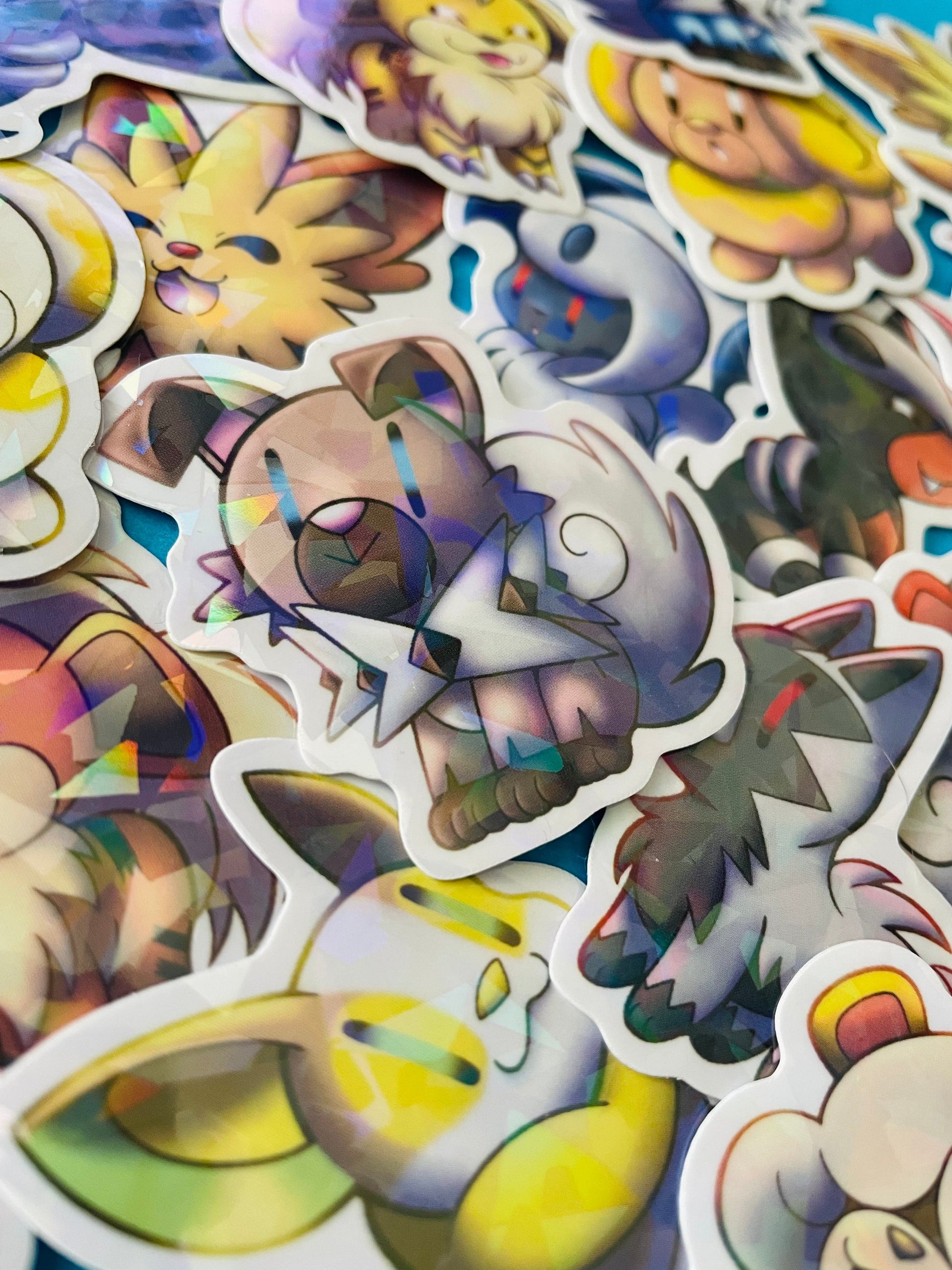 Mijn winkel Sticker Pokemon Dogs Vinyl Holographic Stickers