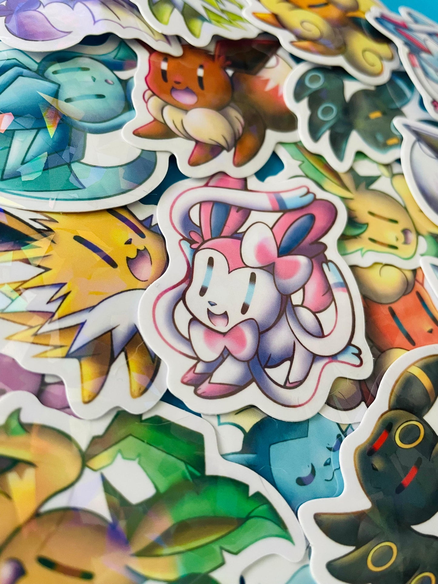 Mijn winkel Sticker Pokemon Eevee's Evolutions Vinyl Holographic Stickers