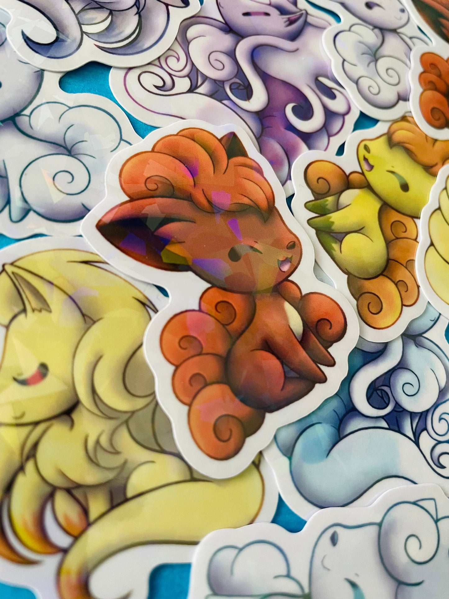 Mijn winkel Sticker Pokemon Foxes Vinyl Holographic Stickers