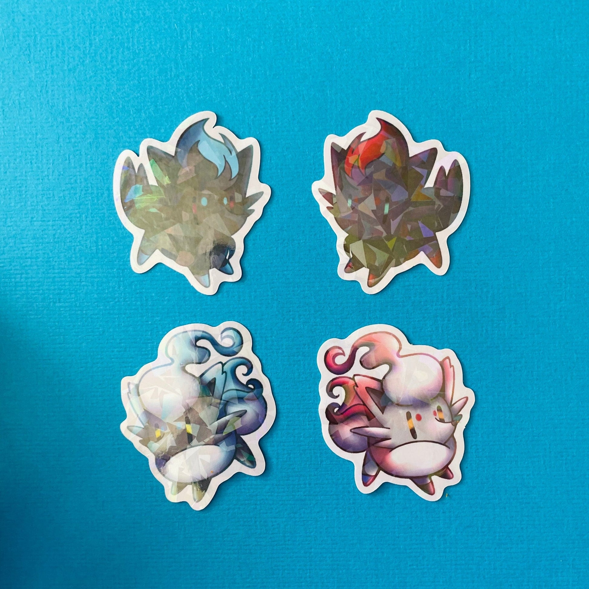 Mijn winkel Sticker Pokemon Foxes Vinyl Holographic Stickers