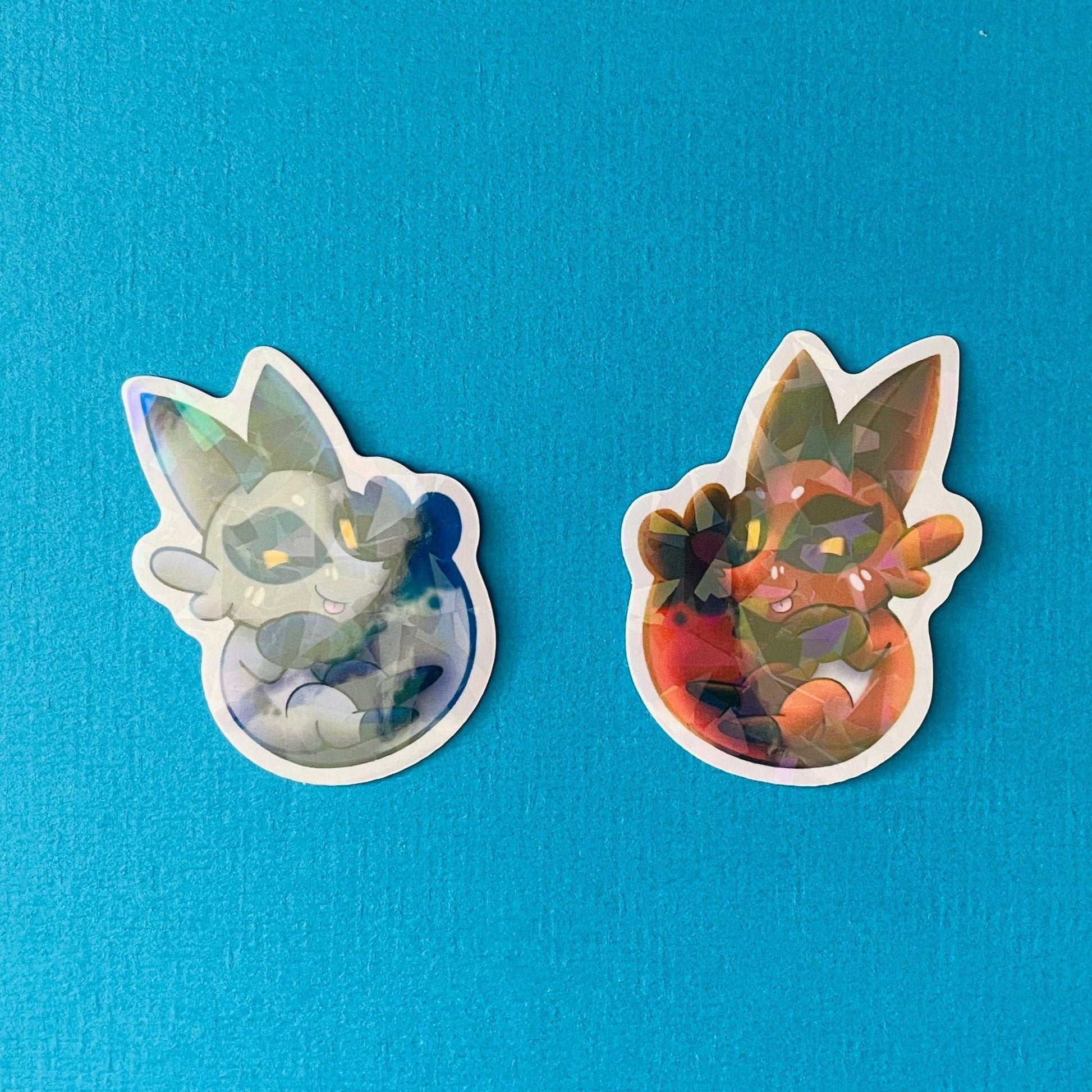 Mijn winkel Sticker Pokemon Foxes Vinyl Holographic Stickers