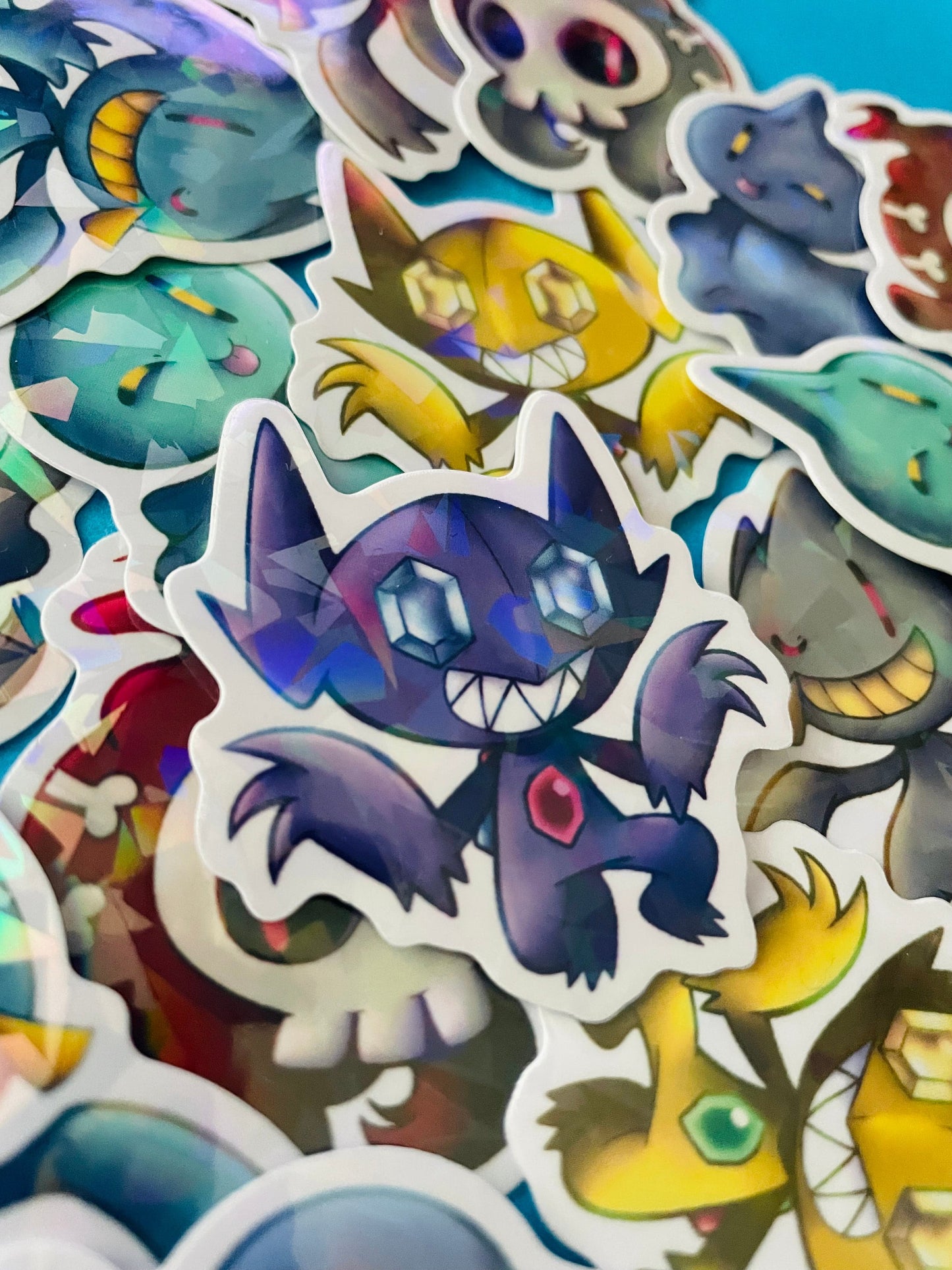 Mijn winkel Sticker Pokemon Ghost type Vinyl Holographic Stickers