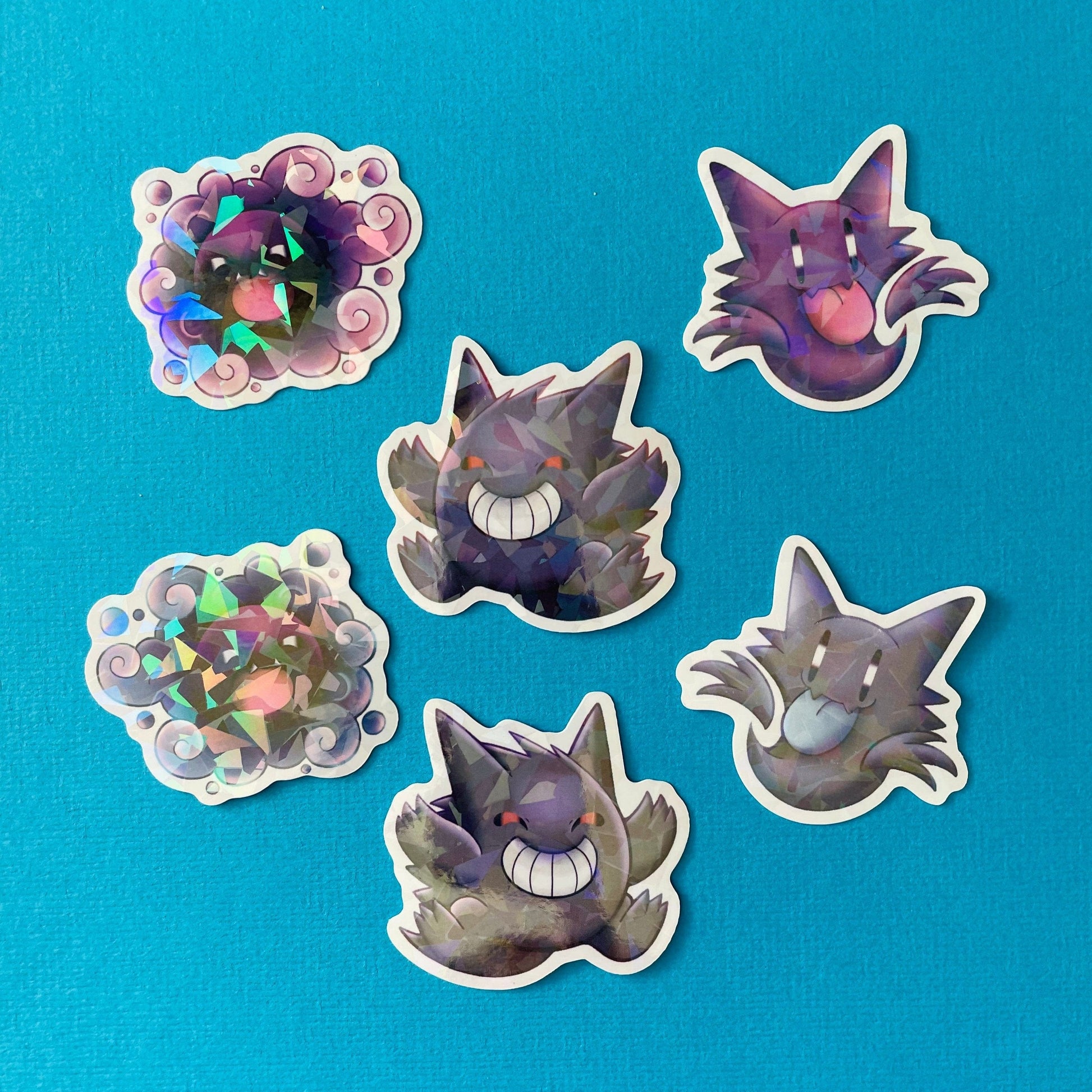 Mijn winkel Sticker Pokemon Ghost type Vinyl Holographic Stickers