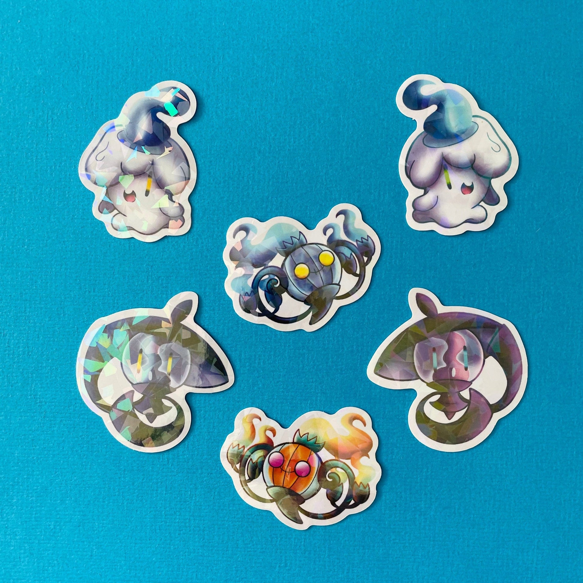 Mijn winkel Sticker Pokemon Ghost type Vinyl Holographic Stickers