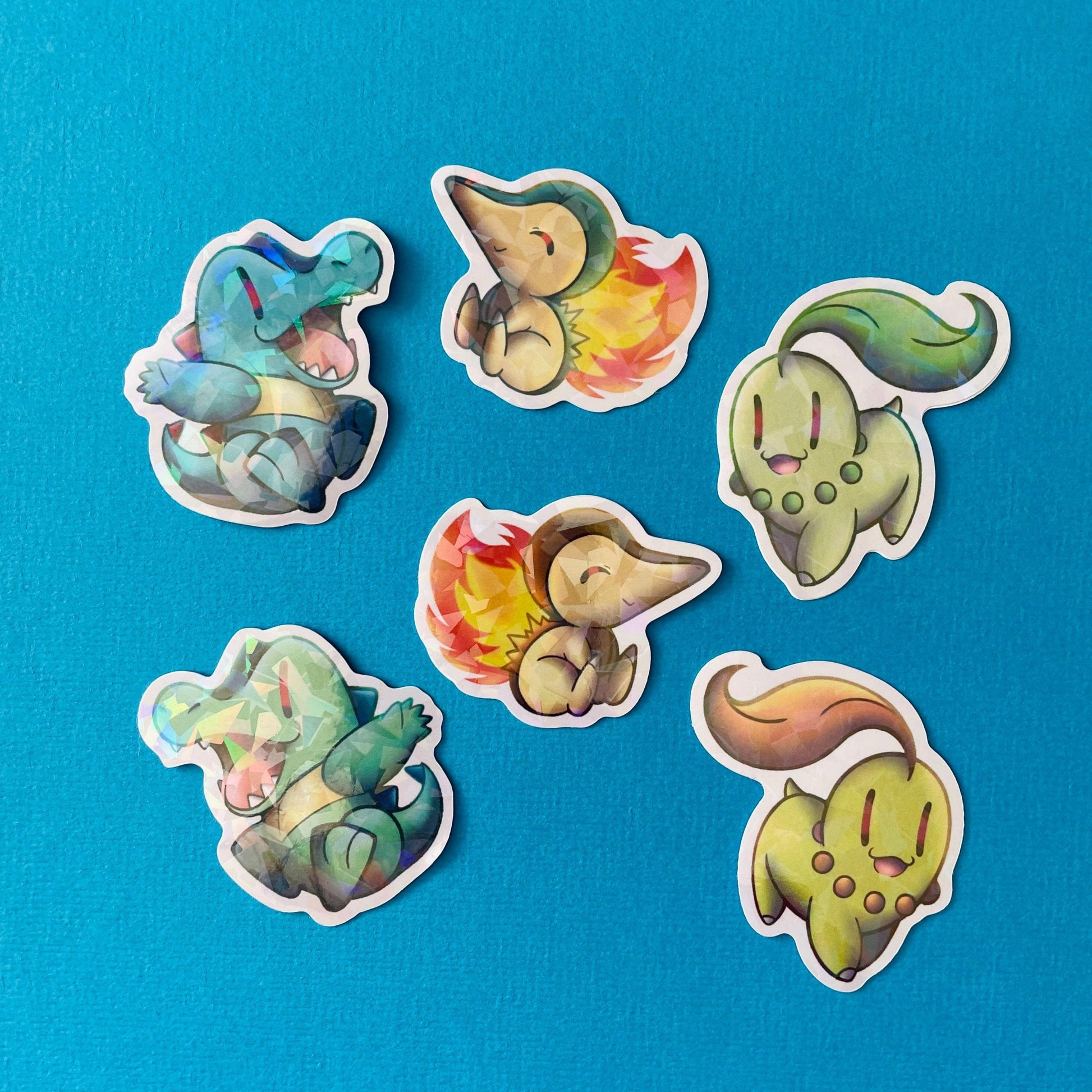 Mijn winkel Sticker Pokemon Starters Vinyl Holographic Stickers