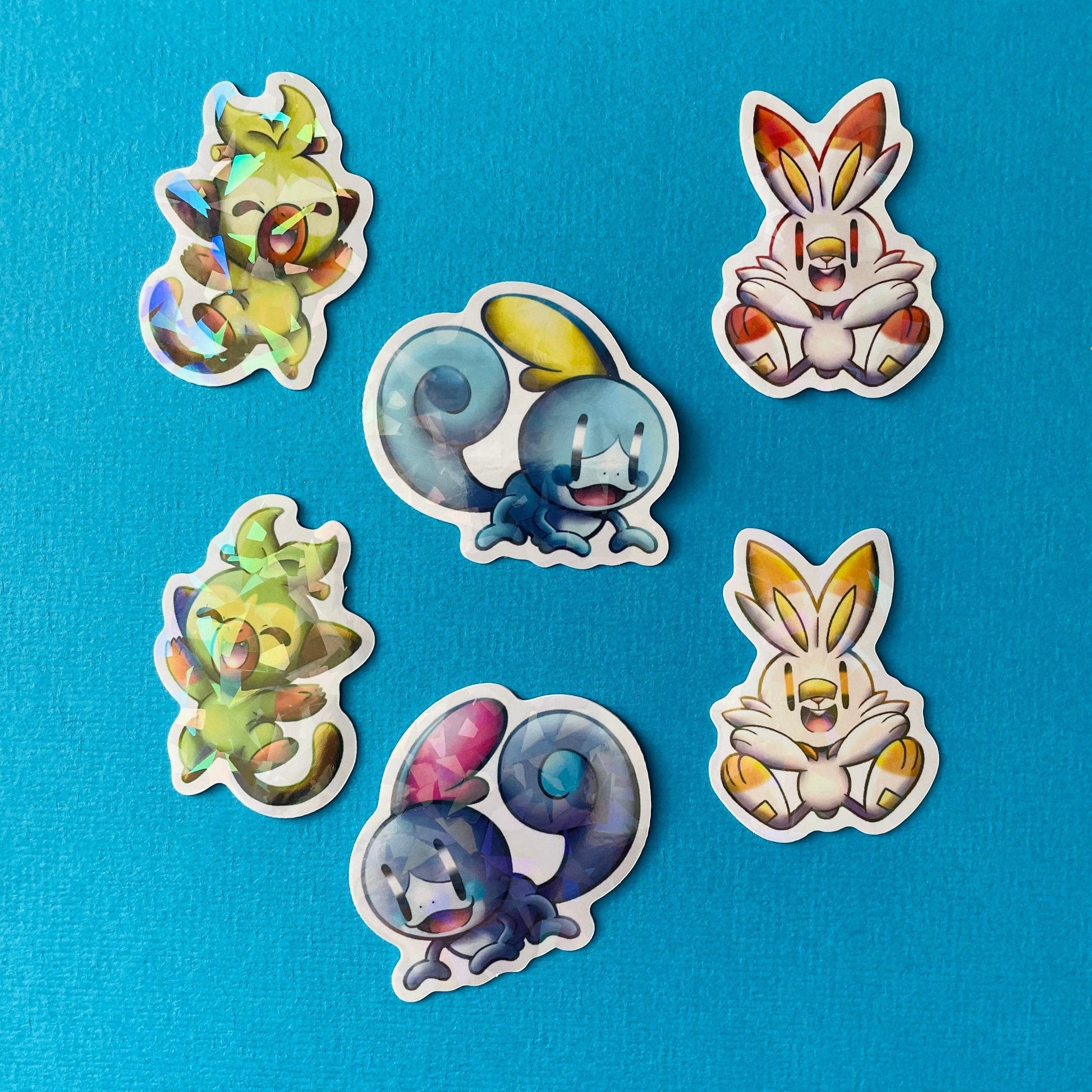 Mijn winkel Sticker Pokemon Starters Vinyl Holographic Stickers