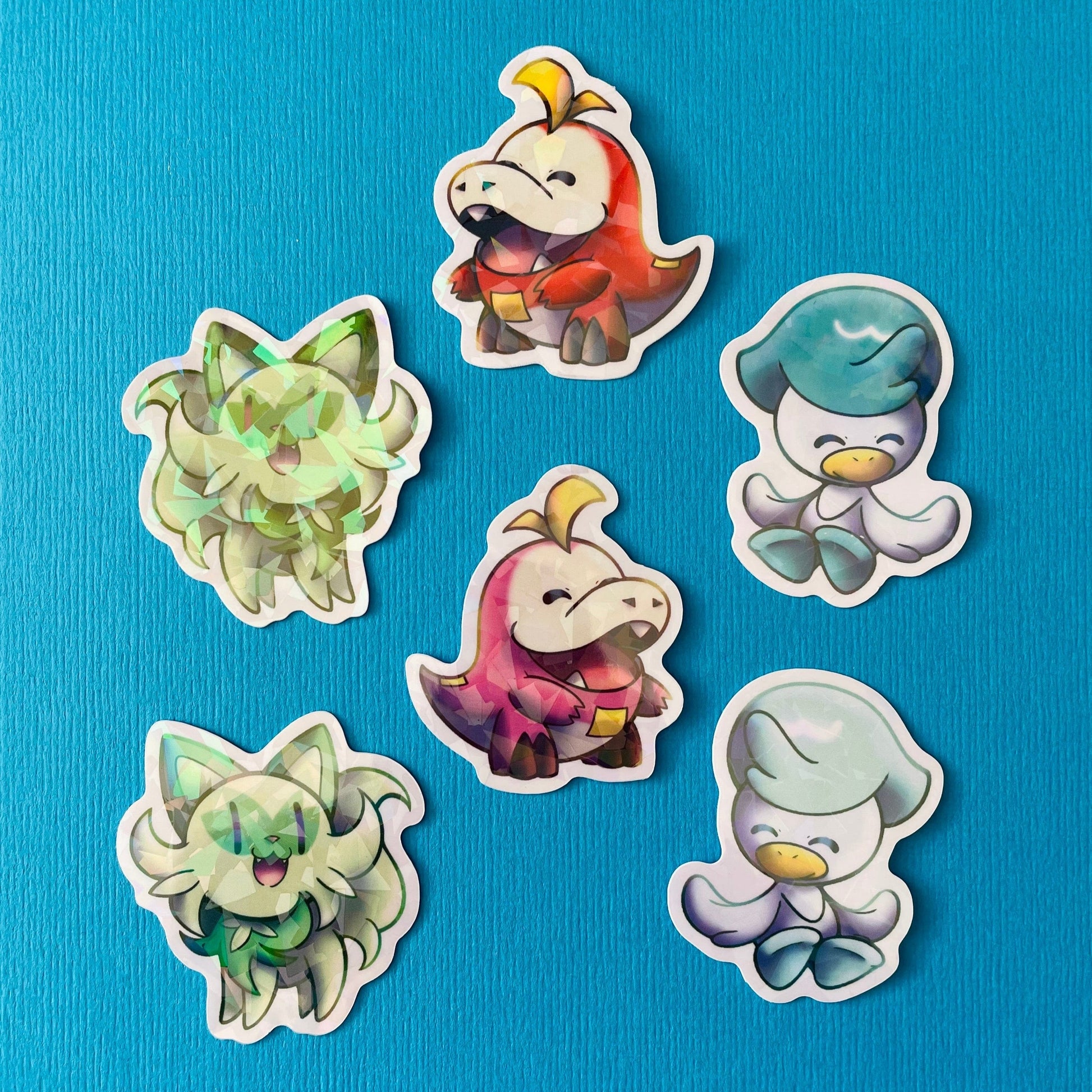 Mijn winkel Sticker Pokemon Starters Vinyl Holographic Stickers